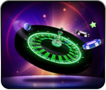 Live dealer rolling dice in transparent sealed container during Sic Bo round